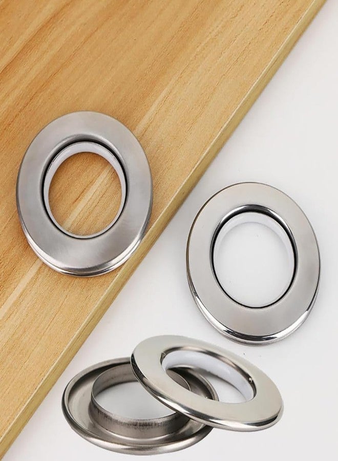 Kuasting Stainless Steel Curtain Grommets Eyelet Rings Round Metal Rings Inner Diameter Inner Metal with Eyelets 1-9/16 inch Roman Grommet Curtains Set of 32 (32) - Image 3